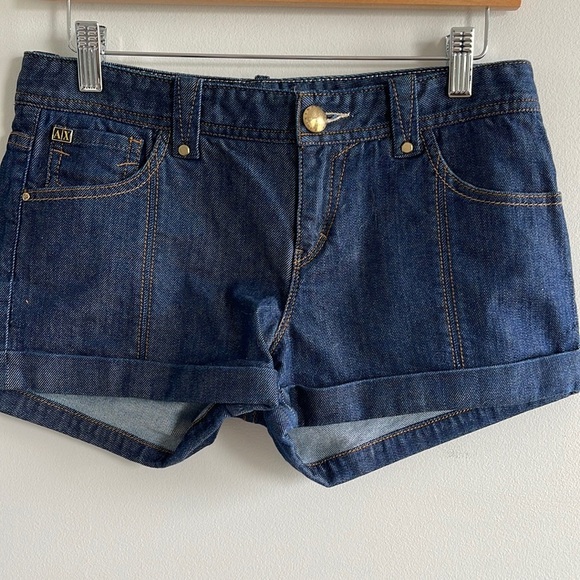 Armani Exchange Denim Shorts With Metallic Detailing - Picture 1 of 5